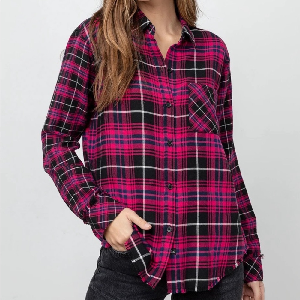 RAILS Plaid Top